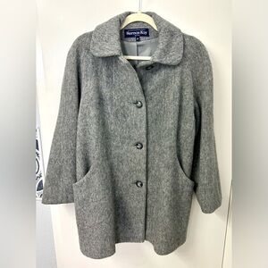 Herman Kay Gray Wool Pea Coat 8P